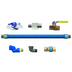 Thumbnail image #1 for Dormont Blue Hose Moveable Gas Connector Kit with Excess Flow Valve, 3/4 Inch ID x 36 Inch