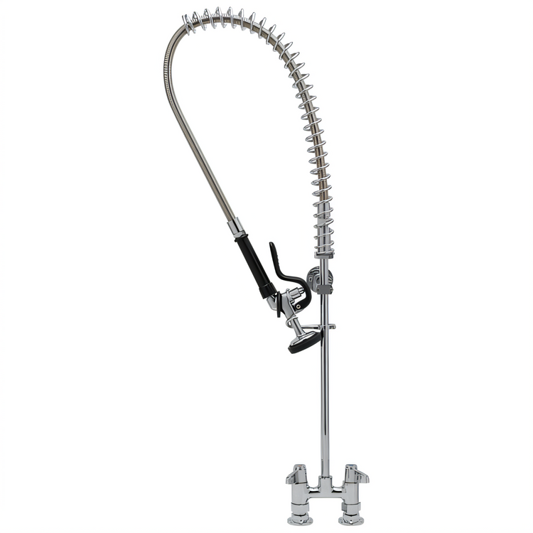 Product image #1 for Equip 4-Inch Centers Deck Mount Pre-Rinse Unit with 6-Inch Wall Bracket