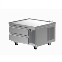 Delfield Low-Profile Refrigerated Equipment Stand with 2 Drawers, 36-1/4-Inch Wide, Side-Mounted Refrigeration