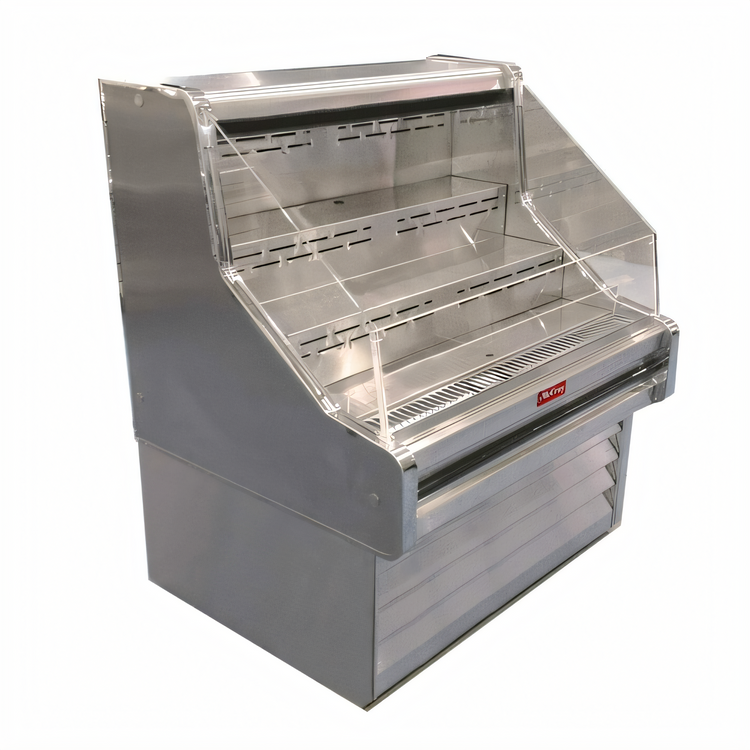 Product image #1 for Howard-McCray OS35E Series 63-Inch Black Self-Contained Open Merchandiser with LED Lighting
