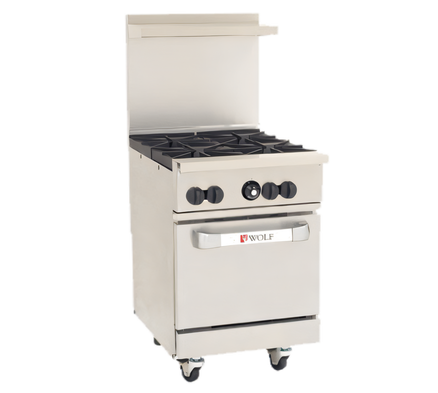 Product image #1 for Wolf Challenger XL 24-Inch Commercial Gas Range with 4 Burners and Standard Oven