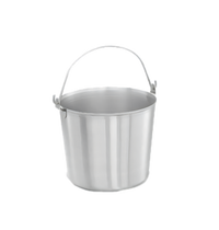 Vollrath 16 Quart Tapered Stainless Steel Utility Pail with Handle