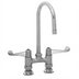 Thumbnail image #1 for T&S equip 4-Inch Center Deck Mount Mixing Faucet with 5-1/2-Inch Swivel Gooseneck