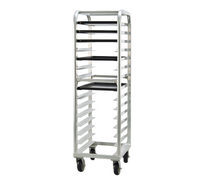 New Age Lifetime Series Aluminum End-Loading Bun Pan Rack, 15 Pan Capacity, 73 Inch High, with Casters
