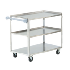 Thumbnail image #1 for Vollrath 97140 Stainless Steel 3-Shelf Extra Heavy-Duty Utility Bus Cart, 500 lb. Capacity