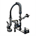 Thumbnail image #1 for T&S Brass Mini Pre-Rinse Wall Mount Faucet with 8-Inch Centers, Low-Flow Spray Valve and Add-On Faucet Nozzle