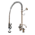 Thumbnail image #1 for equip 4-Inch Centers Deck-Mount Pre-Rinse Unit with Add-On Faucet, 8-Inch Swing Nozzle, 44-Inch Hose, and 1.15 GPM Spray Valve