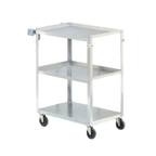Thumbnail image #1 for Vollrath 97126 Stainless Steel 3-Shelf Utility Bus Cart, 400 lb Capacity, Solid Shelves, 4-Inch Swivel Casters