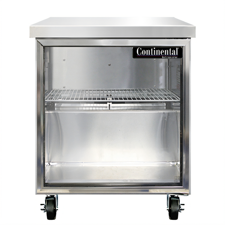 Product image #1 for Continental Refrigerator 27-Inch Single-Section Worktop Display Freezer with Hinged Glass Door