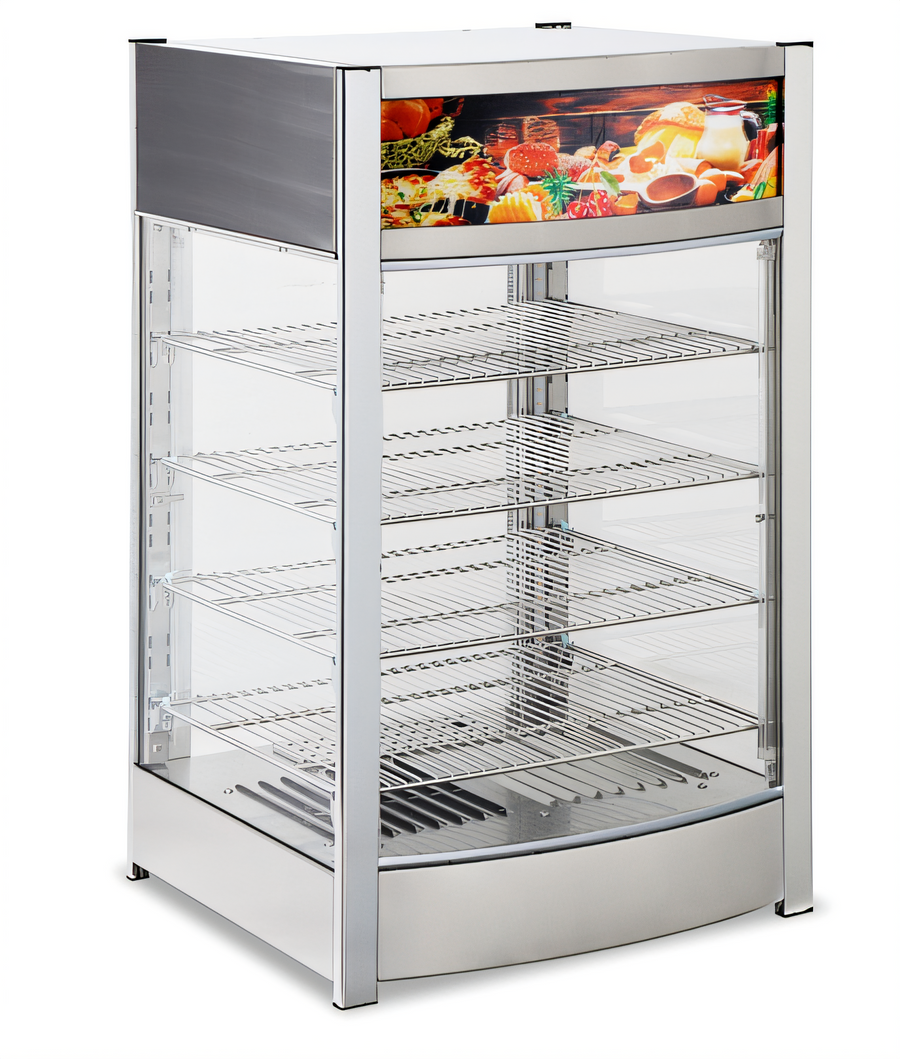 Product image #1 for Omcan 4-Tier Countertop Hot Food Display Warmer/Case, 3.42 Cu. Ft., 800W, 110V
