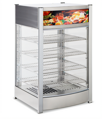 Omcan 4-Tier Countertop Hot Food Display Warmer/Case, 3.42 Cu. Ft., 800W, 110V