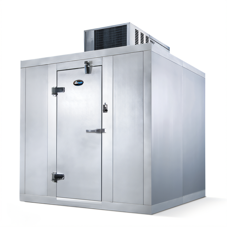 Product image #1 for AmeriKooler Quick Ship Indoor Walk-In Cooler, 6' x 6' x 7'-7" High, With Aluminum Floor, Self-Contained Top-Mount R-448A Refrigeration