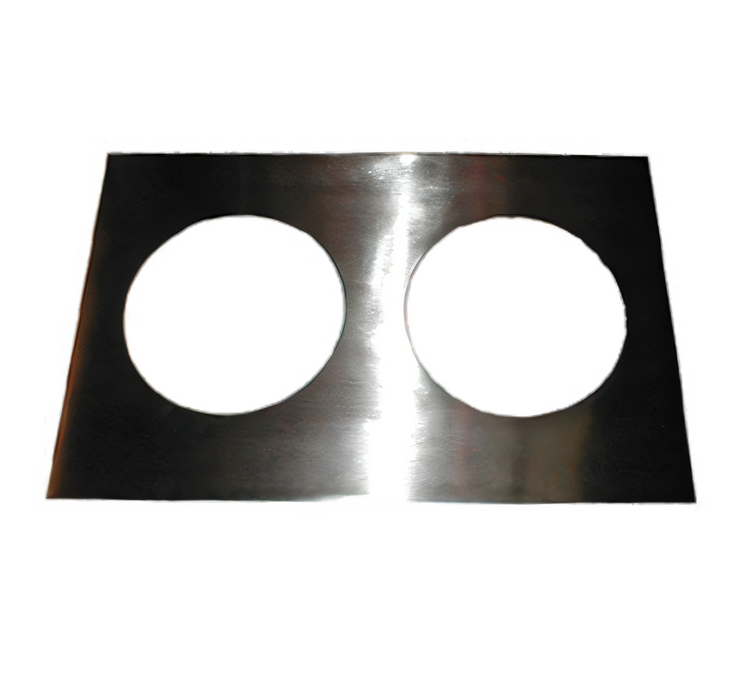 Product image #1 for Stainless Steel Adapter Plate with Two 8-1/2-Inch Round Cutouts for 12 x 20-Inch Openings