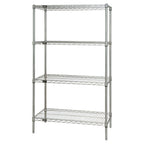 Thumbnail image #1 for Quantum WR63-1860C Chrome Wire Shelving Starter Kit, 60"W x 18"D x 63"H, Stationary, 4 Shelves/4 Posts