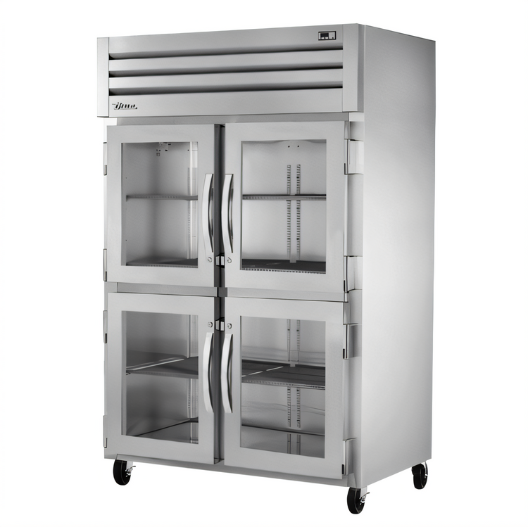 Product image #1 for True SPEC SERIES Two-Section Reach-In Refrigerator with 4 Glass Half Swing Doors and Top-Mounted R290 Refrigeration