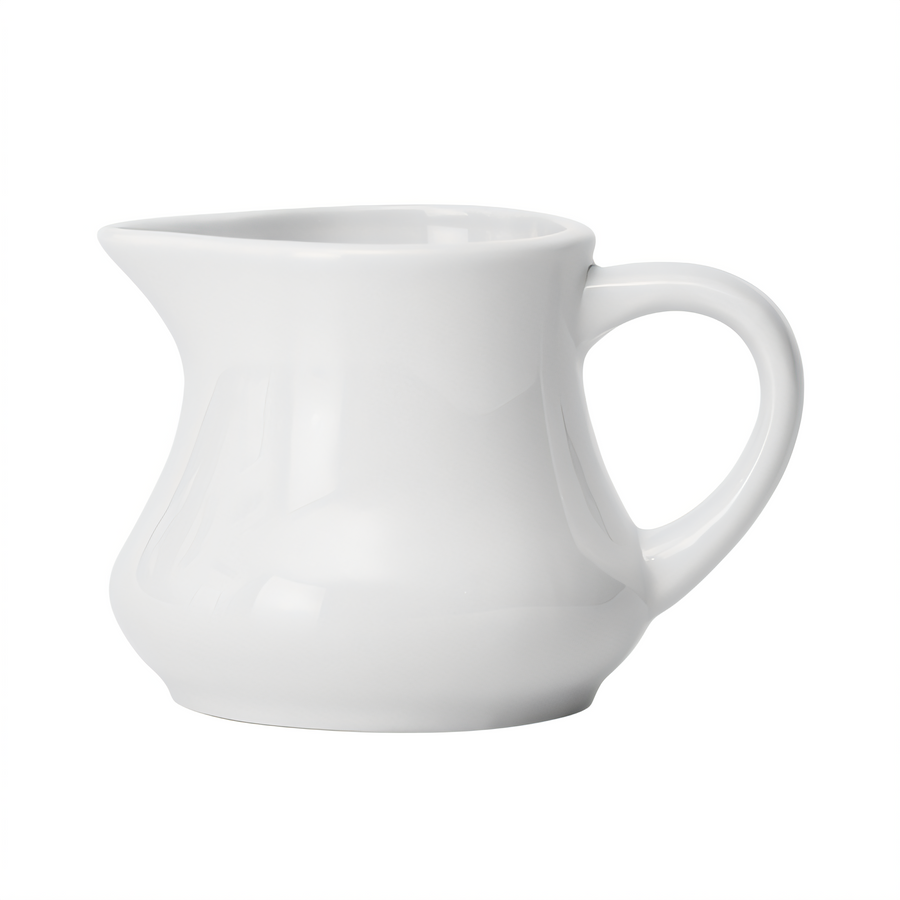 Product image #1 for White Porcelain Creamer With Handle, 6 Oz