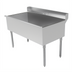 Thumbnail image #1 for Advance Tabco Square Corner Single-Compartment Scullery Budget Sink, 36 x 24 x 13 Inches, 16 Gauge 430 Stainless Steel