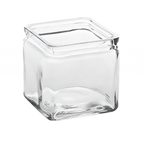 Thumbnail image #1 for American Metalcraft GJ24 Square Glass Condiment Jar, 24 oz., Clear Case of 16