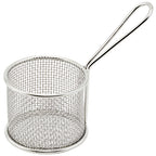 Thumbnail image #1 for Winco FBM-32R Mini Round Fryer Basket, 3-3/4-Inch Diameter x 2-7/8-Inch High, 18/8 Stainless Steel Case of 72