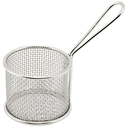 Product image #1 for Winco Mini Round Fry Basket, 3-3/4-Inch Diameter x 2-7/8-Inch High, 18/8 Stainless Steel