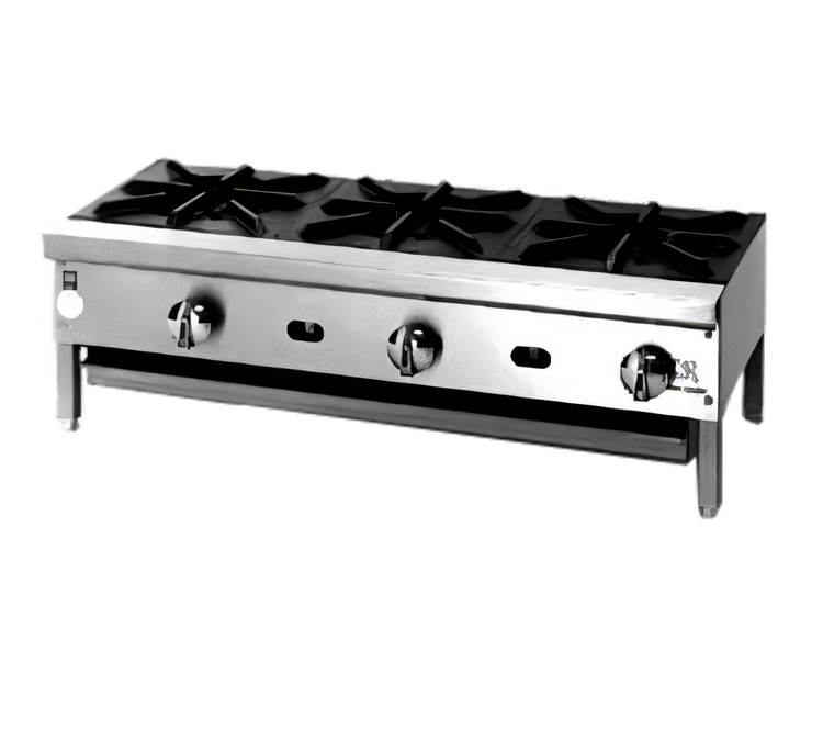 Product image #1 for Supreme JHP-1060-F 60" 10-Burner Floor Model Gas Commercial Hot Plate