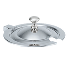Thumbnail image #1 for Vollrath Miramar® 8261710 Hinged Chrome Knob Cover for 10 Qt Soup Inset, 12-Inch Diameter, 18-8 Polished Stainless Steel