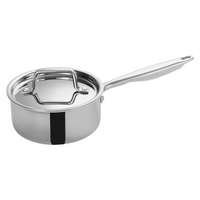 Tri-Gen Triply Induction-Ready Stainless Steel Sauce Pan with Cover, 1.5 Quart, 6-Inch Diameter