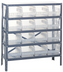 Thumbnail image #1 for Quantum Heavy-Duty Stationary Wire Shelving Unit, 18-Inch Deep x 36-Inch Wide x 39-Inch High, with 16 Clear Bins