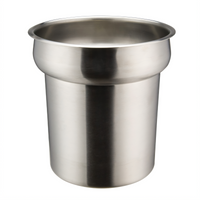 Prime 4 Qt Round Stainless Steel Inset Pan, Satin Finish