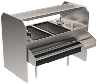 Glastender PSA-60R Assembly Style Pass-Thru Cocktail Station, 60 Inch, Rightward Workflow