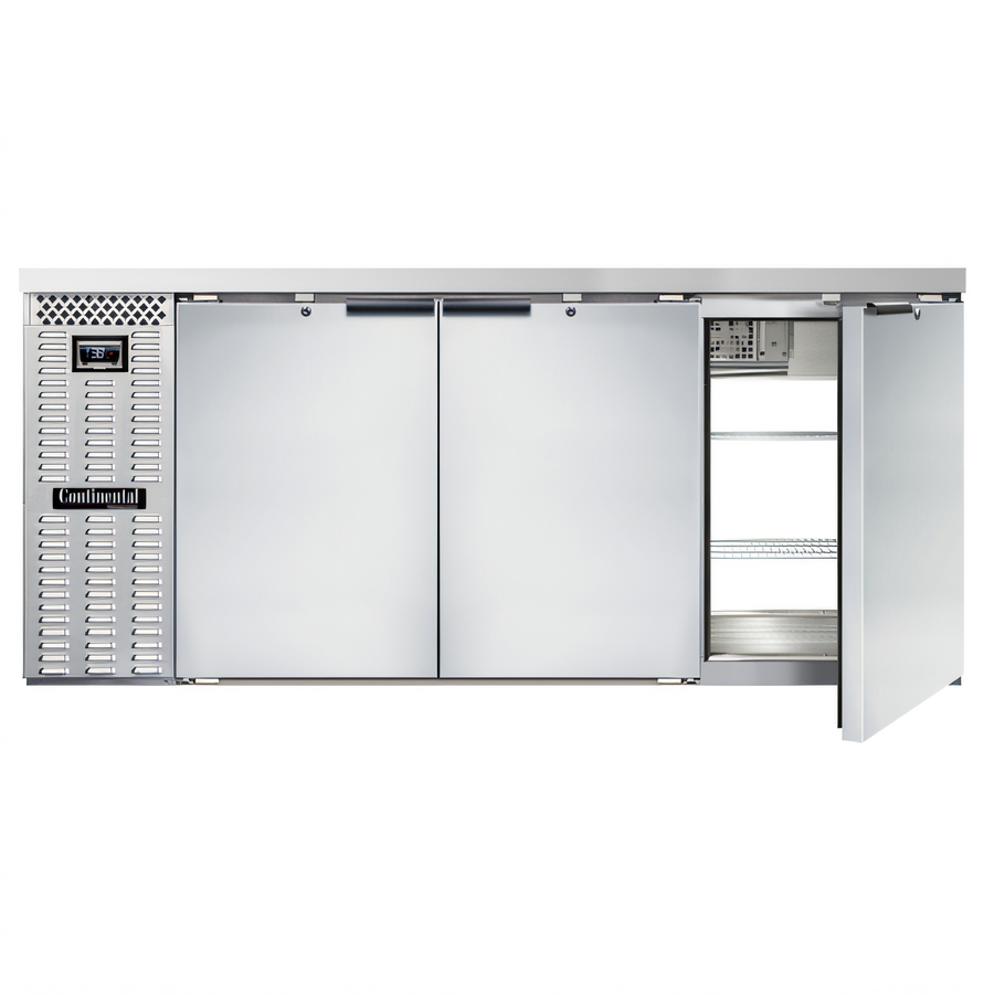 Product image #1 for Continental Refrigerator BB79NSSPT 79" 6-Door Pass-Thru Back Bar Cooler with Stainless Steel Top