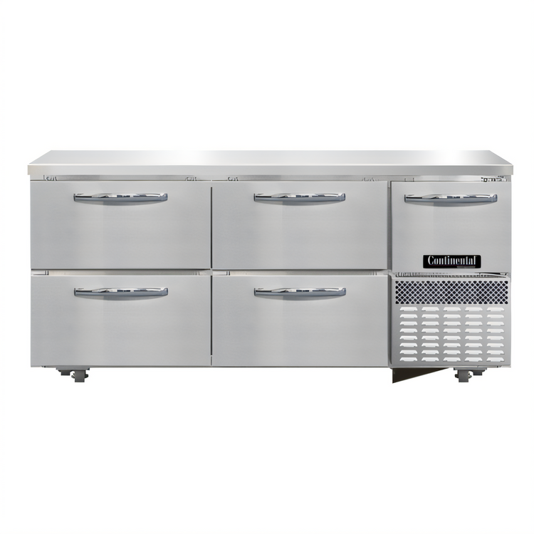Product image #1 for Continental Refrigerator FA68SN-U-D 68" Shallow Depth Undercounter Freezer Base with Drawers