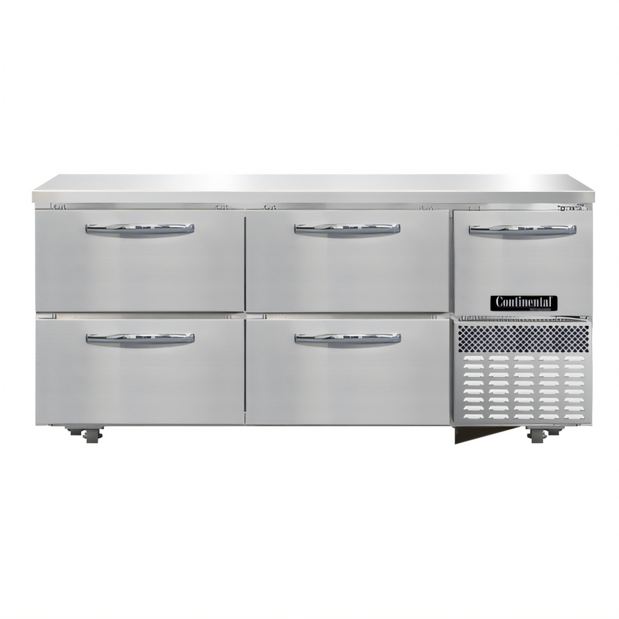 Product image #1 for Continental Refrigerator FA68SN-U-D 68" Shallow Depth Undercounter Freezer Base with Drawers