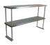 Thumbnail image #1 for John Boos Economy Double Work Table Overshelf with Adjustable Lower Shelf, 72 x 12 Inches