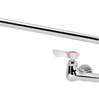 Thumbnail image #1 for Krowne Silver Series 12-816L Splash-Mounted Commercial Faucet, 16-Inch Swing Spout, 8-Inch Centers, Ceramic Valve Case of 12