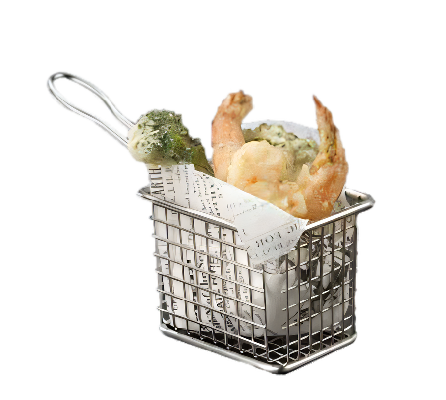 Product image #1 for American Metalcraft Tabletop Rectangular Stainless Steel Serving Fry Basket