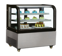 Curved Glass Floor Model Full-Service Refrigerated Bakery Display Case