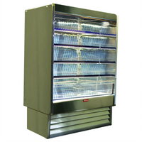 Howard-McCray 35E Series Remote Dairy Open Merchandiser, 51-Inch Wide x 78.5-Inch High, Straight Sides, Stainless Steel, LED