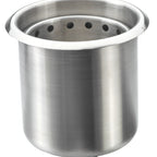 Thumbnail image #1 for Krowne 16-150 Drop-In Stainless Steel Dipper Well with Overflow Insert, 1/2-Inch NPS Inlet, Fits 6-1/2-Inch Hole
