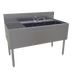 Thumbnail image #1 for Glastender Three-Compartment Underbar Sink Unit with Deck-Mount Faucet, 48