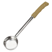 Winco Prime 3 oz Solid One-Piece Stainless Steel Portion Control Spoon, Tan