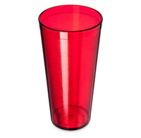Carlisle Stackable 24 oz Tapered SAN Plastic Tumbler, Ruby