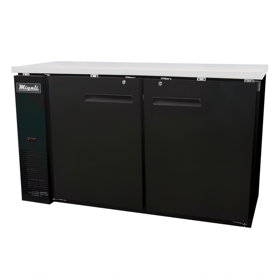 Product image #1 for Migali Competitor Series 60-Inch Two-Section Solid Door Back Bar Refrigerator