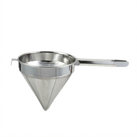Winco 10-Inch Fine China Cap Strainer with Welded Handle, 18/8 Stainless Steel