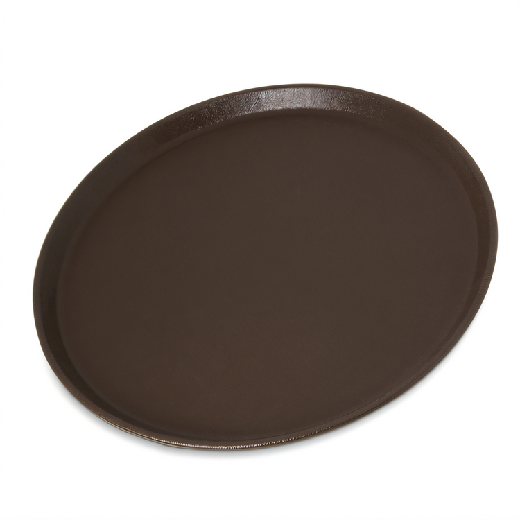 Product image #2 for Griptite 2 16-Inch Round Non-Slip Serving Tray, Brown Fiberglass