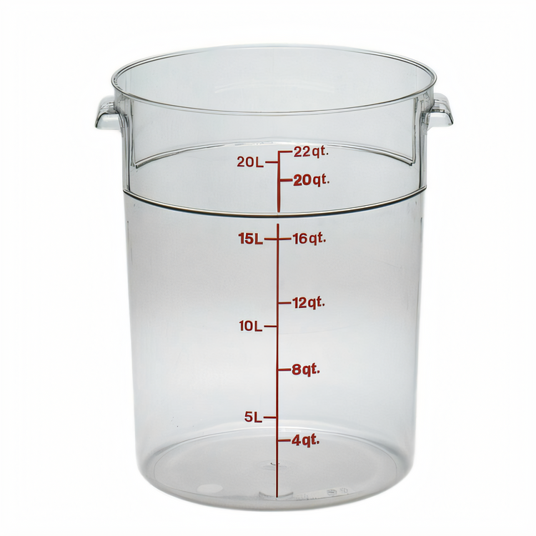 Product image #1 for Cambro Camwear® Round Polycarbonate Storage Container, 22 Qt., Clear