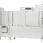 Thumbnail image #1 for Champion 86 PRO-FF High-Temperature Two-Tank Front-Feed Rack Conveyor Dishwasher with 22-Inch Prewash, 348 Racks/Hour