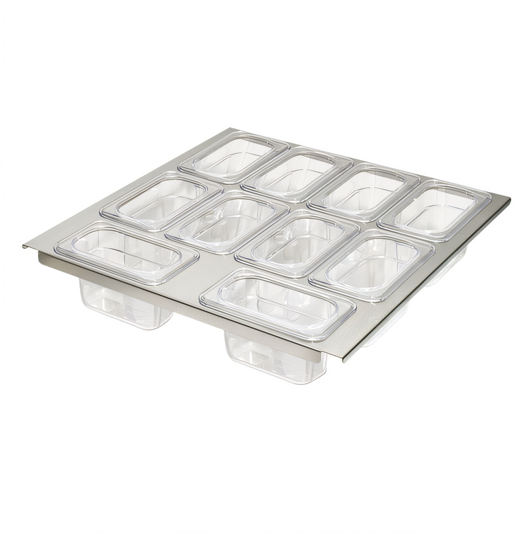 Product image #1 for Krowne BD-101 Garnish Insert with 10 Cups for Back Bar Cooler Drawers