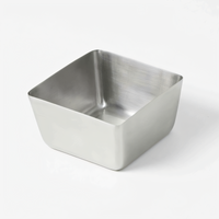American Metalcraft 30 oz Square Stainless Steel Bowl with Satin Finish