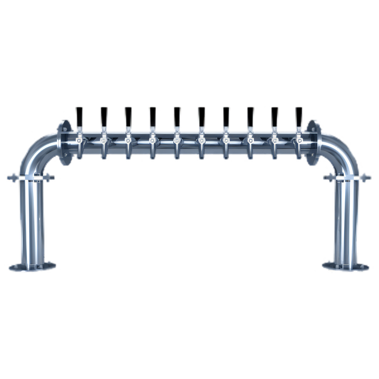 Product image #1 for Biergarten U-Style Countertop Glycol-Cooled Draft Beer Tower with 10 Faucets, 46-3/4 Inch Wide